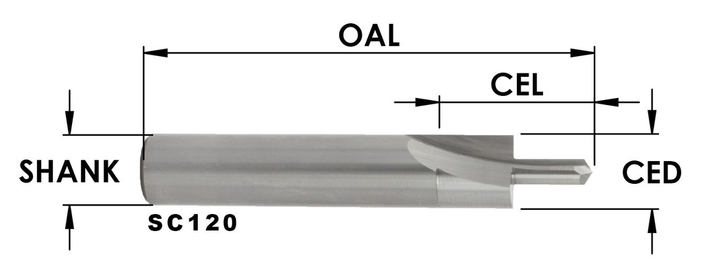7/16" Wood Screw Slot Router Bits