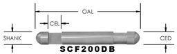 [SCF200DB] 1/4" Double Ended Trim Router Bits