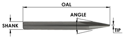 [SLIN010] 22 Degree Point Liner Fine Tool